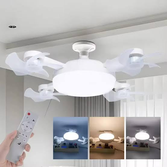 Smart LED Ceiling Fan with Drone-Style Design