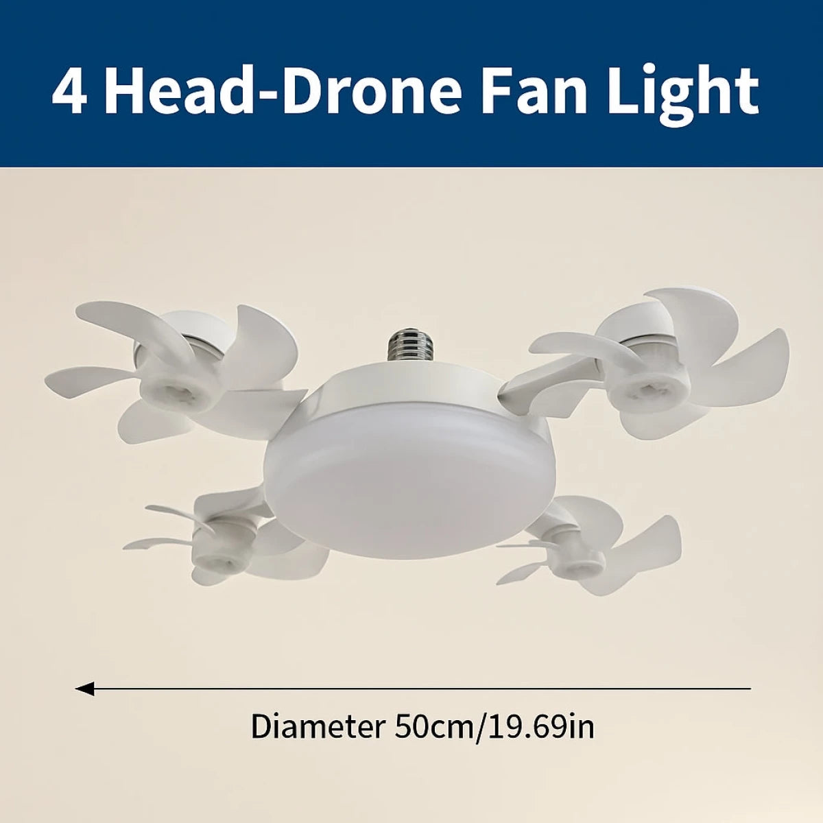 Smart LED Ceiling Fan with Drone-Style Design