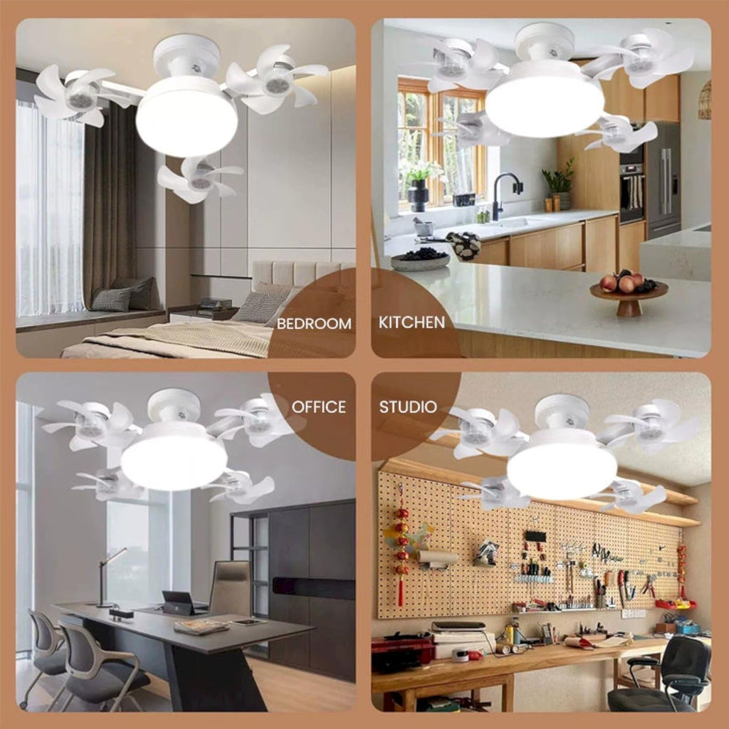 Smart LED Ceiling Fan with Drone-Style Design