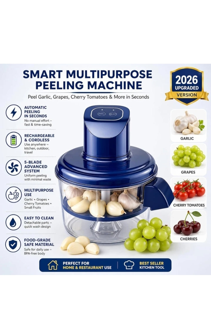 Automatic Garlic Peeler – Electric Garlic Skin Remover & Kitchen Helper