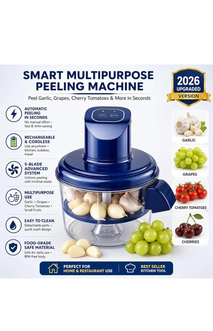Automatic Garlic Peeler – Electric Garlic Skin Remover & Kitchen Helper