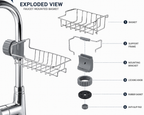 Faucet Mounted Sink Rack – Stainless Steel Kitchen Organizer & Sponge Holder